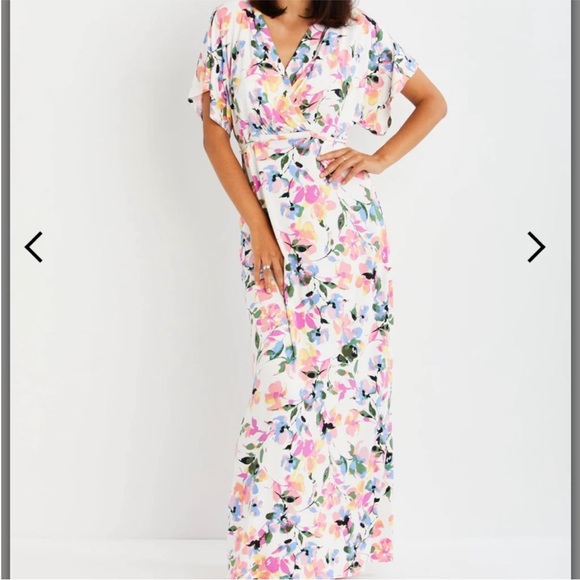 Motherhood Maternity Nursing Floral Maxi Dress M - Picture 1 of 13